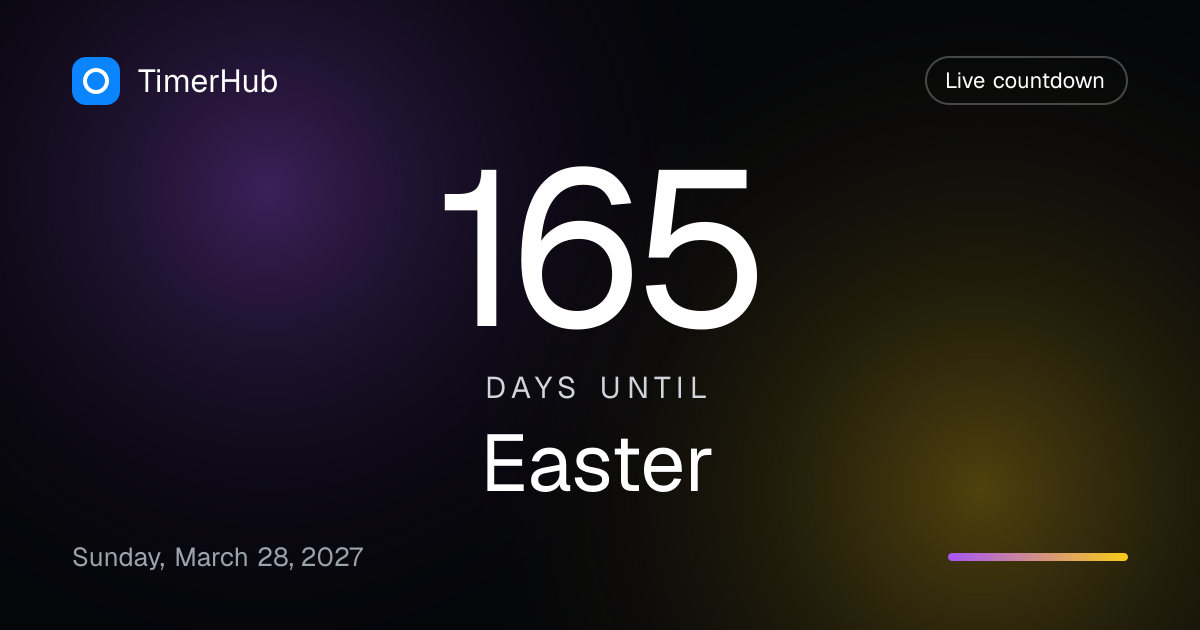 Easter Countdown 2027: How Many Days Until Easter? | TimerHub